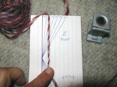 Measuring the twist angle of a singles yarn